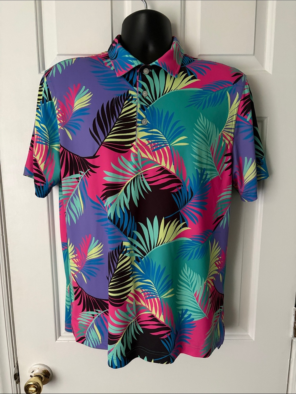 Mens Chubbies Colorful Floral Polo Shirt sz S